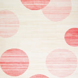 Cream & Pink Area Contemporary(Red)