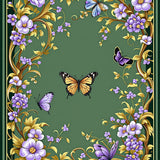 Whimsical and Vine with Delicate Floral Accents(Green)