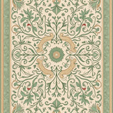 Botanical Scrollwork with Interlocking Vine Motifs(Beige)