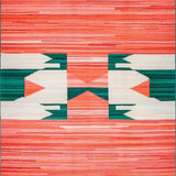 Vibrant Geometric Area Modern Abstract Shapes and Bold(Orange)