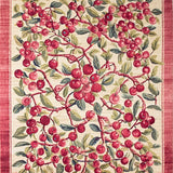 Girly Ribbon and Red Fruit Motif Round Accent(Red)