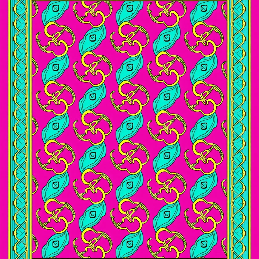Celtic Knot with Traditional Braided Borders (Pink) - ODIKA