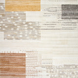 Chic Tufted Neutral Area with Artisanal Abstract Elements(Beige)