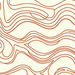 Modern Interlocking Waves with Terra Accents and Lines (Ivory) - ODIKA