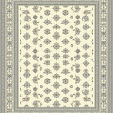 Heirloom Collection Accent with Ornate Beige and Grey Arabesque Design(Ivory)