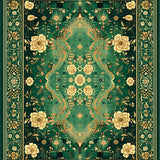 Geometric Spotted Spiced Border(Green)