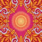 Mystical Sunburst Botanical Swirl Elegant Decorative(Pink)