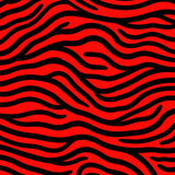 Abstract Animal Inspired Tiger Stripe Interlocking Motif(Red)