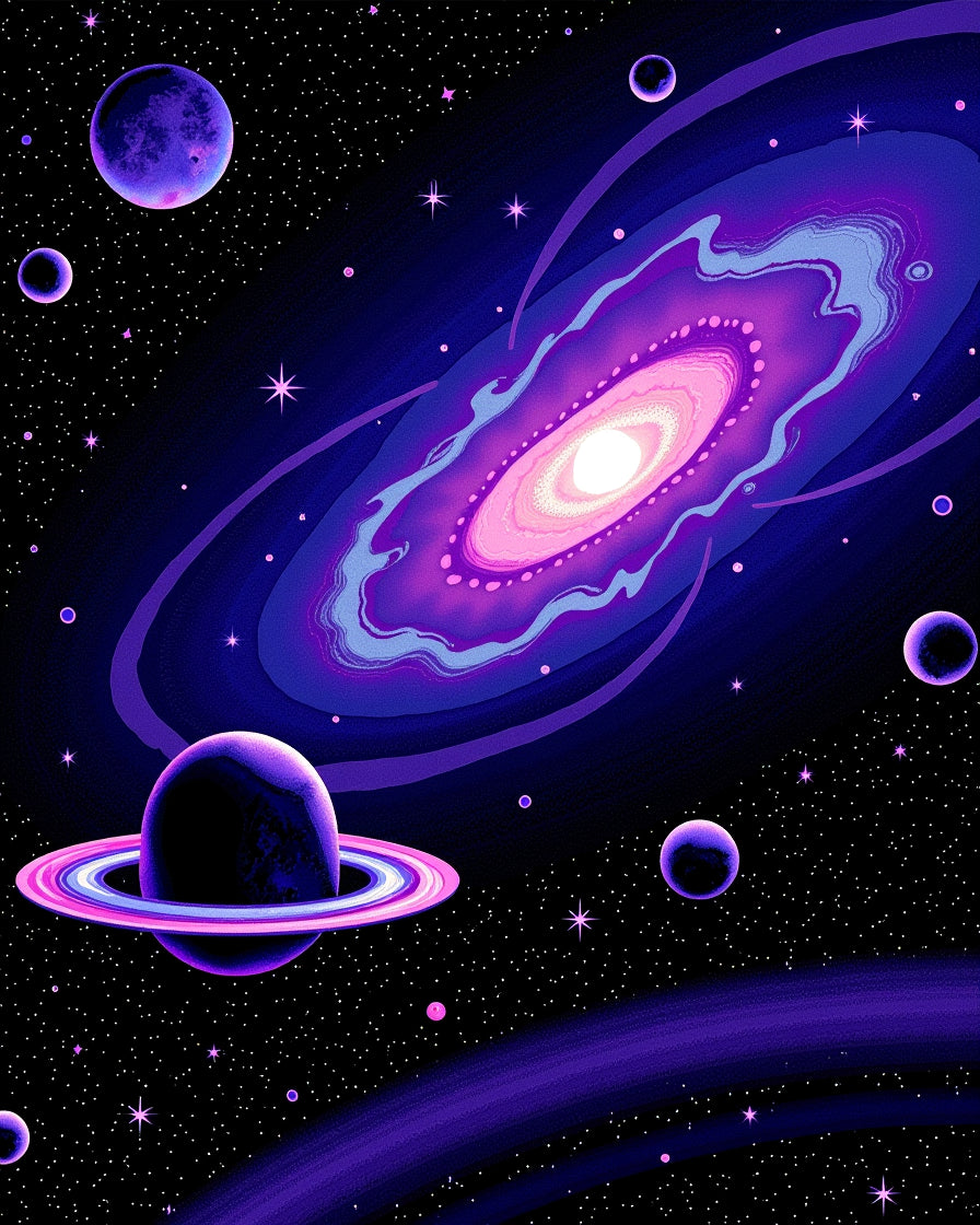 Dreamscape Astral Journey Decorative Throw (Purple) - ODIKA