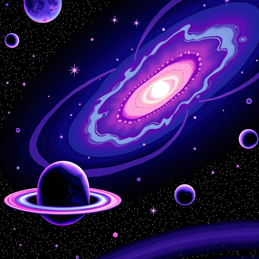 Dreamscape Astral Journey Decorative Throw (Purple) - ODIKA