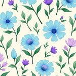 Enchanting Botanical Garden Dreamscape With Delicate Petal (Blue) - ODIKA