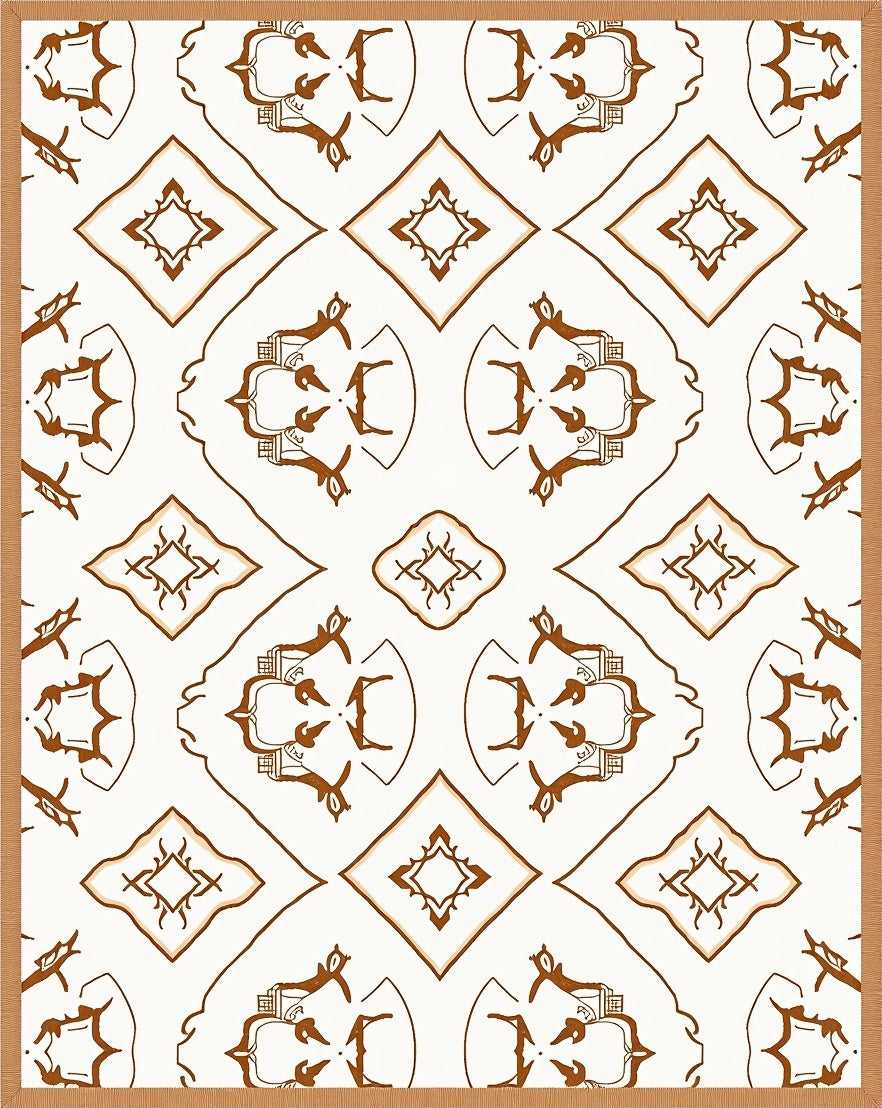 Modern Interlocking with Subtle Motifs (Brown) - ODIKA