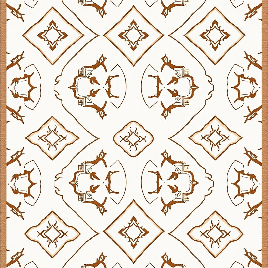Modern Interlocking with Subtle Motifs (Brown) - ODIKA