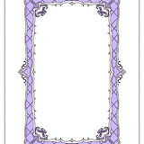 Lattice Trellis Design with Ornamental Border Accent(Purple)