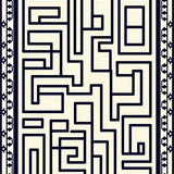 Garden Maze Interlocking Pathways Elegant Crosshatch(Beige)