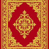 Damask Flourish Vintage Inspired Elegant Statement Accent(Red)