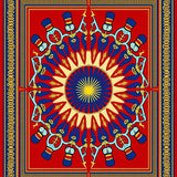 Traditional Toy Soldier Radial Decorative Flooring(Red)