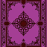 Elegant Swirl Vintage Medallion Baroque Damask Floral Motif(Purple)