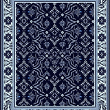 Easy Clean Subtle Paisley Damask Print(Black)