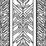 Zen Boho Labyrinthine with Graphic Chevron Details (Black)