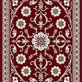 Floral Symmetrical Damask Interwoven Artistic(Red)