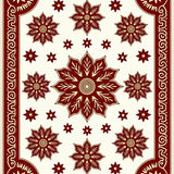 Festive Poinsettia Floral Medallion Anti Slip Christmas(Red)