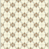 Dune Mosaic Area Featuring Symmetrical Geometric Tilework(Beige)