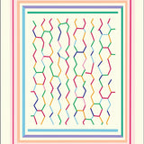 Hexagonal Honeycomb Design Accent with Retro Flair(Red)