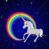 Legendary Beast Trotting Beneath Glowing Astral Arc Journey (Blue)