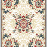 Boho Chic Showcasing Blooms and Artistic Beige Filigree(Beige)