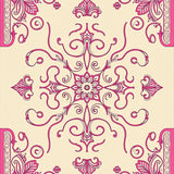 Heritage Revival Arabesque Swirl Symphony(Pink)