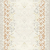 Abstract Horizon Diamond Area in Beige and Ivory Tones(Beige)