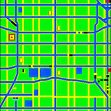 Whimsical Traffic Route Imagery(Green)