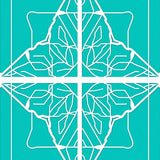 Art Inspired Fan with Contrasting Trim (Blue)