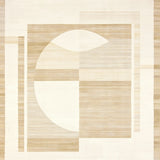 Briar Beige Area Geometric Minimalist Floor Art Eclectic Style(Beige)