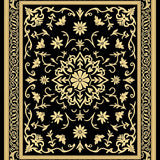 Luxurious Symmetrical Botanical Jacquard Heirloom Composition(Black)