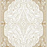 Lattice Curved Network Intertwined Luxurious Bohemian Vibe(Brown)