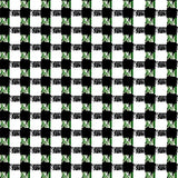 Welcome ish Checkered Plaid Entry with Bold Contrast Stripes(Black)