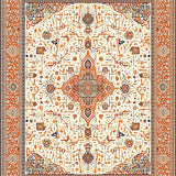 Boho Medallion Artistic Geometric Accent for Decor(Ivory)