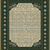 Geometric Spotted Rectangle Rustic Charm(Beige)