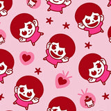 Kawaii Playful Nursery Cartoon Character Cute Fun Kids(Pink)