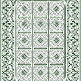 Heirloom Trellis Arabesque Jewel Embellished Framework(Green)