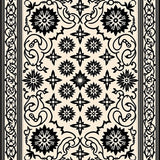 Tile Mosaic with Ornate Medallions (Beige)