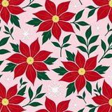Elegant Poinsettia Blossom Seasonal Entrance Festive Accent(Pink)