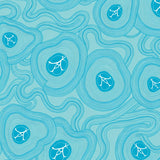 Tropical Seashell Breeze Blossom Elegant Ripples(Blue)