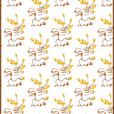 Botanical Vine Scrollwork with Delicate Leaf Accents(Brown)