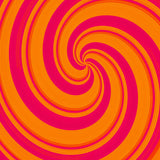 Swirling Spiral Psychedelic Throw with Vibrant Gradient Design(Orange)