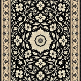 Elegant Boho Floral Design With Muted Earth Tone Accents (Black)