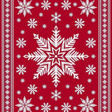 Festive Snowflake Holiday Accent with Intricate Winter Motifs(Red)