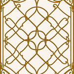 Graceful Trellis with Interlocking Floral and Scroll (Gold) - ODIKA